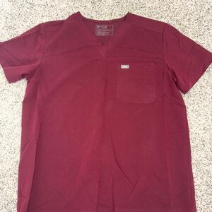 FIGS SCRUBS Men's Burgundy Shirt and Pants